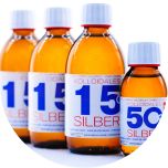Kolloidales Silber 850ml - 3*250ml 15ppm + Braunglasflasche 100ml 50ppm