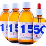Kolloidales Silber 850ml - 3*250ml 15ppm - Pipettenflasche 100ml 50ppm