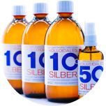 Kolloidales Silber 1600ml - 3*500ml 10ppm - Spray 100ml 50ppm