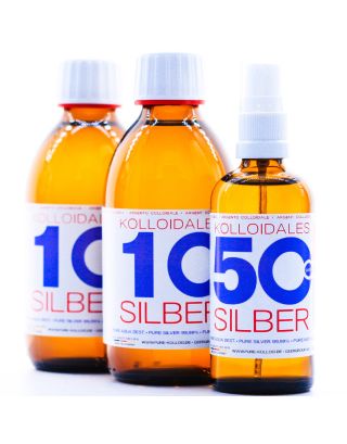 Kolloidales Silber 600ml 10PPM & 50PPM Silberwasser Premiumqualität ● 2* 250ml 10PPM & Spray 100ml 50PPM