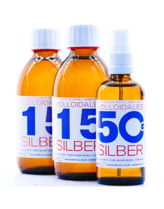 Kolloidales Silber 600ml 15PPM & 50PPM Silberwasser Premiumqualität ● 2* 250ml 15PPM & Spray 100ml 50PPM