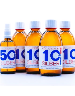 Kolloidales Silber 1100ml 10PPM & 50PPM Silberwasser Premiumqualität ● 4* 250ml 10PPM & Spray 100ml 50PPM
