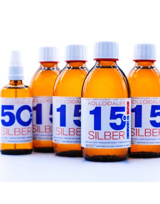 Kolloidales Silber 1100ml 15PPM & 50PPM Silberwasser Premiumqualität ● 4* 250ml 15PPM & Spray 100ml 50PPM