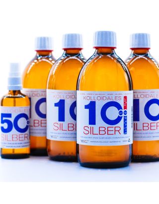 Kolloidales Silber 2100ml 10PPM & 50PPM Silberwasser Premiumqualität ● 4* 500ml 10PPM & Spray 100ml 50PPM